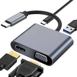 4 in 1 USB C to HDMI PD Adapter TY>pe C Hub with 4K HDMI Port Port USB 3.0 Port 60W Power Delivery for Pro 4 in 1 USB C to HDMI PD Adapter TY>pe C Hub with 4K HDMI Port Port USB 3.0 Port 60W Power Delivery for Pro