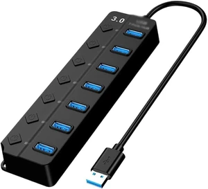 Seven-Port Switch HUB3.0 4-Port 3.0 Splitter Hub 4-Port Expander USB Computer Splitter (D As Shown) Seven-Port Switch HUB3.0 4-Port 3.0 Splitter Hub 4-Port Expander USB Computer Splitter (D As Shown)