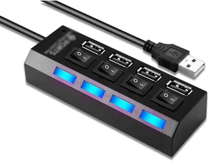 4-Port Independent Switch HUB 4-Port 2.0 Hub Computer USB Splitter (D As Shown) 4-Port Independent Switch HUB 4-Port 2.0 Hub Computer USB Splitter (D As Shown)