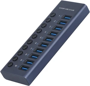 USB3.0 HUB, 10-Port/7-Port/4-Port with Switch Charging Type-C Computer Hub Expansion Dock Suitable For Pc, Laptop, Desktop,10-A USB3.0 HUB, 10-Port/7-Port/4-Port with Switch Charging Type-C Computer Hub Expansion Dock Suitable For Pc, Laptop, Desktop,10-A