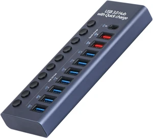 USB3.0 HUB, 10-Port/7-Port/4-Port with Switch Charging Type-C Computer Hub Expansion Dock Suitable For Pc, Laptop, Desktop,10-B USB3.0 HUB, 10-Port/7-Port/4-Port with Switch Charging Type-C Computer Hub Expansion Dock Suitable For Pc, Laptop, Desktop,10-B