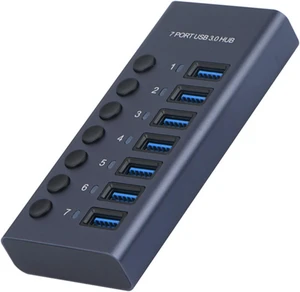 USB3.0 HUB, 10-Port/7-Port/4-Port with Switch Charging Type-C Computer Hub Expansion Dock Suitable For Pc, Laptop, Desktop,7-A USB3.0 HUB, 10-Port/7-Port/4-Port with Switch Charging Type-C Computer Hub Expansion Dock Suitable For Pc, Laptop, Desktop,7-A