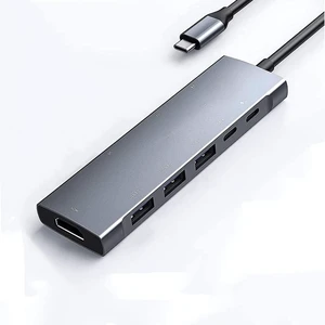 USB C HUB with 4K PD Charging, SD/Micro Card Reader, USB 3.0, 3.5mm Headphone Jack Type C (Gray D) USB C HUB with 4K PD Charging, SD/Micro Card Reader, USB 3.0, 3.5mm Headphone Jack Type C (Gray D)