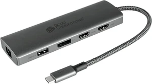 Good Connections USB-C Hub (10-Port), 2X HDMI 2.0, 1x DP, 1x USB-C (PD 96W), 2X USB 3.0 A, 1x USB 2.0 A, 1x RJ45, 1x Card Reader, Anthracite Good Connections USB-C Hub (10-Port), 2X HDMI 2.0, 1x DP, 1x USB-C (PD 96W), 2X USB 3.0 A, 1x USB 2.0 A, 1x RJ45, 1x Card Reader, Anthracite