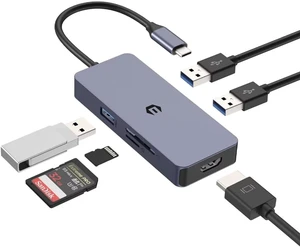 USB C Hub, 6 in 1 Multiport Adapter USB C Ethernet Adapter with Affichage 4K HDMI, USB A 3.0, SD/TF Card Reader, USB C Splitter for Surface and More Type C Devices USB C Hub, 6 in 1 Multiport Adapter USB C Ethernet Adapter with Affichage 4K HDMI, USB A 3.0, SD/TF Card Reader, USB C Splitter for Surface and More Type C Devices