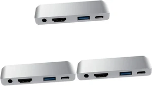 Hemoton 3pcs USB- Adapter Audio Jack USB and Pd Charging for Laptop Compact Silver Design for Enhanced Connectivity and Performance Hemoton 3pcs USB- Adapter Audio Jack USB and Pd Charging for Laptop Compact Silver Design for Enhanced Connectivity and Performance