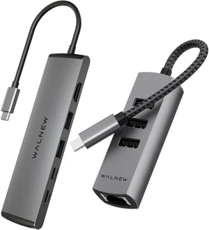 WALNEW USB-C Ethernet Adapter& 7-in-1 USB C Hub Bundle WALNEW USB-C Ethernet Adapter& 7-in-1 USB C Hub Bundle