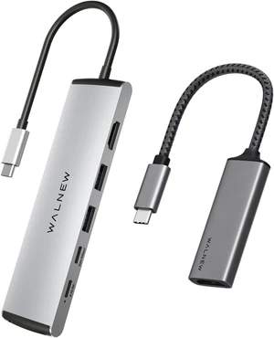 1pc USB C to HDMI Adapter & 1pc 7 in 1 USB-C Hub 1pc USB C to HDMI Adapter & 1pc 7 in 1 USB-C Hub