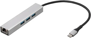 Digio2 LAN Adapter, USB3.2Gen1, Type-C to 3 Ports, Aluminum Hub, Silver Z0121 Digio2 LAN Adapter, USB3.2Gen1, Type-C to 3 Ports, Aluminum Hub, Silver Z0121