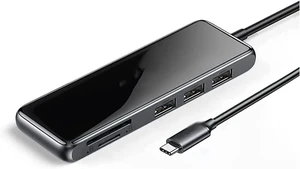 KouRy USB-C Hub,6 in 1 Multiport USB-C Docking Station with 4K HDMI, 3 USB 3.0 Ports, SD/TF Card Reader, USB Splitter Adapter (Black) KouRy USB-C Hub,6 in 1 Multiport USB-C Docking Station with 4K HDMI, 3 USB 3.0 Ports, SD/TF Card Reader, USB Splitter Adapter (Black)