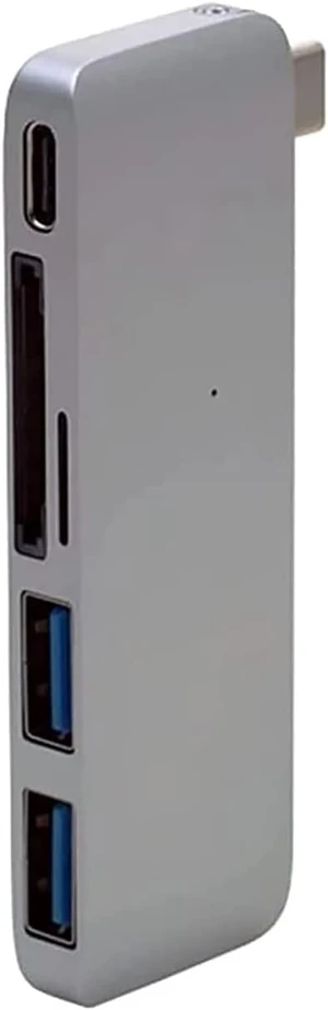 KouRy USB Hub, USB Docking Station, 5 in 1 Hub with 2 USB 3.0 Ports, 60W PD, SD/TF Card Reader, Aluminum USB-C Dock Adapter (Grey) KouRy USB Hub, USB Docking Station, 5 in 1 Hub with 2 USB 3.0 Ports, 60W PD, SD/TF Card Reader, Aluminum USB-C Dock Adapter (Grey)