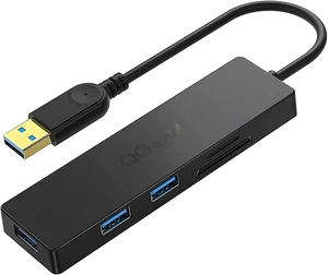 KouRy USB C Hub, 5 in 1 USB Hub Adapter with 3 USB 3.0 Ports, SD/TF Card Reader, USB Splitter for Keyboard, Mouse, Flash Drives (Black) KouRy USB C Hub, 5 in 1 USB Hub Adapter with 3 USB 3.0 Ports, SD/TF Card Reader, USB Splitter for Keyboard, Mouse, Flash Drives (Black)