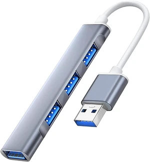 KouRy USB Extender 4-Port Small USB Hub for Pc Laptop 5Gbps Data Transfer for Desktop, USB Flash Drives, Mobile HDD, and More (Grey) KouRy USB Extender 4-Port Small USB Hub for Pc Laptop 5Gbps Data Transfer for Desktop, USB Flash Drives, Mobile HDD, and More (Grey)
