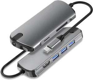 Type-C USB Hub Multi Splitter Adapter 8 Ports USB Hub Expander High Speed Transmission Plug and Play for PC Computer Type-C USB Hub Multi Splitter Adapter 8 Ports USB Hub Expander High Speed Transmission Plug and Play for PC Computer
