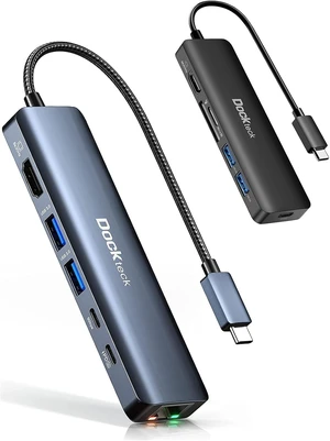Dockteck 6 in 1 8K 30Hz & 4K 60Hz USB C Hub Adapter Multiport Dockteck 6 in 1 8K 30Hz & 4K 60Hz USB C Hub Adapter Multiport