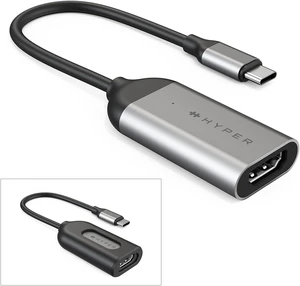 Hyper HP-HDH8K USB-C to 8K 60Hz / 4K 144Hz HDMI Adapter HyperDrive HDMI 2.1 HDR Aluminum Hyper HP-HDH8K USB-C to 8K 60Hz / 4K 144Hz HDMI Adapter HyperDrive HDMI 2.1 HDR Aluminum