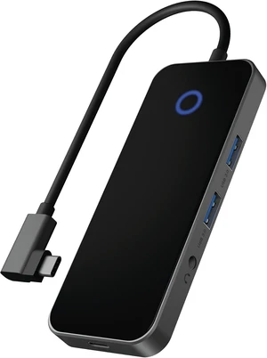 Icy Box 8-in-1 USB-C Hub with Scratch-Resistant Glass Surface, 4K HDMI, USB 3.0 Hub, Card Reader, 100W Power Delivery, 3.5mm Audio, Aluminium, Black/Grey Icy Box 8-in-1 USB-C Hub with Scratch-Resistant Glass Surface, 4K HDMI, USB 3.0 Hub, Card Reader, 100W Power Delivery, 3.5mm Audio, Aluminium, Black/Grey