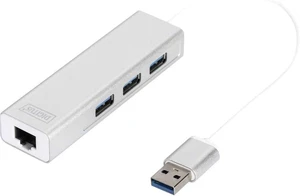 Assmann DIGITUS USB 3.0 3-Port Hub & Gigabit LAN-Adaptor Assmann DIGITUS USB 3.0 3-Port Hub & Gigabit LAN-Adaptor