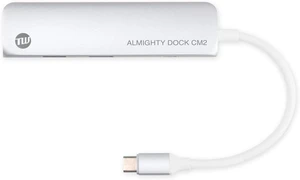 Almighty Dock CM2 Multi USB-C Hub USB-A HDMI PD Compatible, Silver, TUN-OT-000035 Almighty Dock CM2 Multi USB-C Hub USB-A HDMI PD Compatible, Silver, TUN-OT-000035