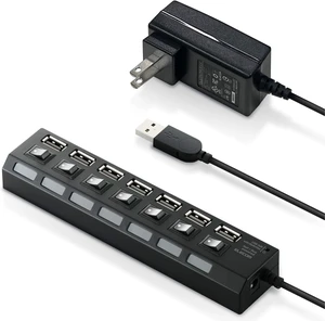 Elecom USB Hub 7 ports U2H-TZS720SBK Black Elecom USB Hub 7 ports U2H-TZS720SBK Black