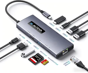 USB C Hub 10-in-1 Multiport Adapter Suitable for Laptops, Dual 4K HDMI Monitor Support, 100W PD Charging, Gigabit Ethernet, 3 USB 3.0 Ports, SD/TF Card Reader, USB C Hub USB C Hub 10-in-1 Multiport Adapter Suitable for Laptops, Dual 4K HDMI Monitor Support, 100W PD Charging, Gigabit Ethernet, 3 USB 3.0 Ports, SD/TF Card Reader, USB C Hub