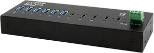 EX-12280HMS 10-Port USB 3.2 Gen 2 Metal Hub with 4X C Ports and 6X A Ports EX-12280HMS 10-Port USB 3.2 Gen 2 Metal Hub with 4X C Ports and 6X A Ports