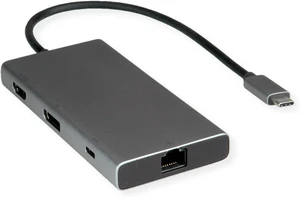 VALUE USB Typ C Dockingstation, HDMI+DP 4K60, 3X US3.2Gen1 (1x C + 2X A), 1x PD, 1x RJ45 VALUE USB Typ C Dockingstation, HDMI+DP 4K60, 3X US3.2Gen1 (1x C + 2X A), 1x PD, 1x RJ45