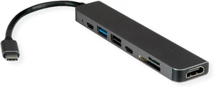 VALUE USB Type C Docking Station, HDMI 4K60, 2X USB 2.0 (A+C) + 1x USB3.2 Gen1 (A), 1x PD, 1x SD/TF VALUE USB Type C Docking Station, HDMI 4K60, 2X USB 2.0 (A+C) + 1x USB3.2 Gen1 (A), 1x PD, 1x SD/TF