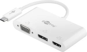 goobay 52412 Multiport Adapter USB-C to VGA + DP + HDMI - Resolutions up to 4K*2K@60Hz - Mirrors up to 4 Displays at the same time goobay 52412 Multiport Adapter USB-C to VGA + DP + HDMI - Resolutions up to 4K*2K@60Hz - Mirrors up to 4 Displays at the same time