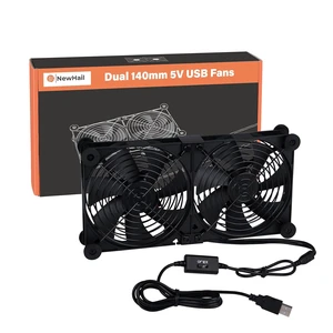 Quiet Dual 140mm Router Fan Cooler with L/M/H 3-Degree Speed Controller, DC 5V USB Powered Cooling Case Fan for Router Modem Receiver DVR PlayStation TV Box Quiet Dual 140mm Router Fan Cooler with L/M/H 3-Degree Speed Controller, DC 5V USB Powered Cooling Case Fan for Router Modem Receiver DVR PlayStation TV Box