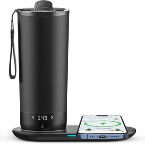 Temperature Control Heated Travel Mug Smart Self Heating Coffee Mug 20 Oz App Controlled LED Display coffee serving sets mug kept at a constant temperature for 4-10 hours (Black, 20 oz) Temperature Control Heated Travel Mug Smart Self Heating Coffee Mug 20 Oz App Controlled LED Display coffee serving sets mug kept at a constant temperature for 4-10 hours (Black, 20 oz)