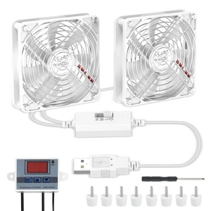 aceyoon Dual-Row 120mm USB Fan, High Speed 5V USB Port Heatsink Cooling Fan aceyoon Dual-Row 120mm USB Fan, High Speed 5V USB Port Heatsink Cooling Fan