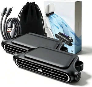 Car Seat Cooling Fan, Mini Portable USB Back Cooling Fan Kids Baby Quiet Headrest Neck Fan Accessories with 3 Adjustable Wind Speeds for Vehicle Jeep Van RV Truck (Black*2, Plug-In Model) Car Seat Cooling Fan, Mini Portable USB Back Cooling Fan Kids Baby Quiet Headrest Neck Fan Accessories with 3 Adjustable Wind Speeds for Vehicle Jeep Van RV Truck (Black*2, Plug-In Model)