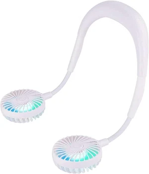 Portable Personal Fan, Handsfree Mini USB Neck Fan Rechargeable Wearable Neckband Fan, Desk Fan, Necklance Fan for Traveling Sport Outdoor Camping Office Low Noise Design (Color : White) Portable Personal Fan, Handsfree Mini USB Neck Fan Rechargeable Wearable Neckband Fan, Desk Fan, Necklance Fan for Traveling Sport Outdoor Camping Office Low Noise Design (Color : White)