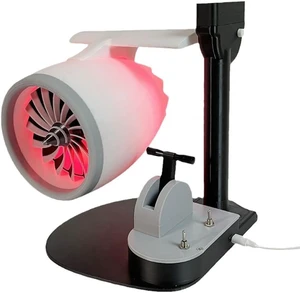 Creative Desktop Turbofan with Humidifier & Light Engine JetFan 3D Printed Creative Desktop Turbofan with Humidifier & Light Engine JetFan 3D Printed