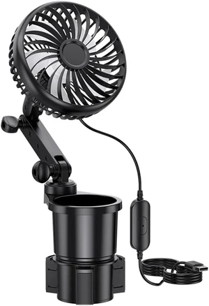 USB Fan Cup Holder Expander 360 Degree Swivels Car Cup Holder Fan 3 Wind Speets USB Power For Automotive Use USB Fan Cup Holder Expander 360 Degree Swivels Car Cup Holder Fan 3 Wind Speets USB Power For Automotive Use