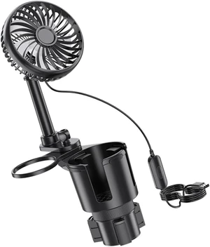 Adjustable Car Cup Mount Fan With USB Power 3 Wind Speeds Flexible Neck For Trucks SUVs Adjustable Car Cup Mount Fan With USB Power 3 Wind Speeds Flexible Neck For Trucks SUVs