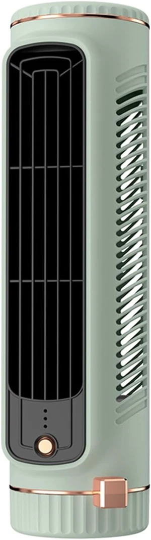 Portable Tower Fan with 3 Speeds - Rechargeable USB Desktop Cooler (Green) Portable Tower Fan with 3 Speeds - Rechargeable USB Desktop Cooler (Green)