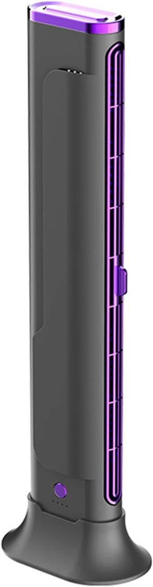 USB Charging Bladeless Tower Fan (Purple) Portable Desktop Silent, Low USB Charging Bladeless Tower Fan (Purple) Portable Desktop Silent, Low