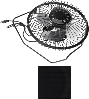 VOSAREA Solar Powered USB Mini Fan Quiet Rotation for Home Office VOSAREA Solar Powered USB Mini Fan Quiet Rotation for Home Office