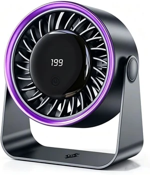 Quiet Small Desk Fan - USB Fast Charging Portable Fan for Home, Wall-Mountable, Digital Speed Display, Ideal for Outdoor Camping and Indoor Use Quiet Small Desk Fan - USB Fast Charging Portable Fan for Home, Wall-Mountable, Digital Speed Display, Ideal for Outdoor Camping and Indoor Use