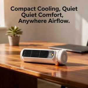 Portable Fan, Personal Tower Fan with Vortex Cross Flow Tech for Quiet Cooling, 3 Speed Rechargeable Desk Fan with 360° Rotation and Safety Grille for Bedroom, Office, Small Desktop Spaces Portable Fan, Personal Tower Fan with Vortex Cross Flow Tech for Quiet Cooling, 3 Speed Rechargeable Desk Fan with 360° Rotation and Safety Grille for Bedroom, Office, Small Desktop Spaces