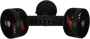 Mikinona Rechargeable Dual-head Car Fan 3- -degree Rotating Black Abs Mikinona Rechargeable Dual-head Car Fan 3- -degree Rotating Black Abs