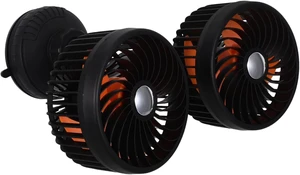 Dual Head Suction Cup Car Fan 3-speed Adjustable 360° Rotating Dual Head Suction Cup Car Fan 3-speed Adjustable 360° Rotating