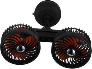 Beaupretty Electric Double Head Car Ventilation Fan 360° Rotatable Black Beaupretty Electric Double Head Car Ventilation Fan 360° Rotatable Black