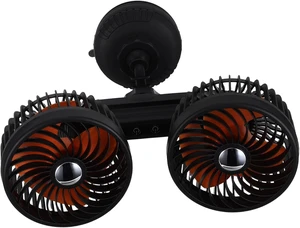 VICASKY Dual Head Suction Cup Fan for Car Dashboard and Window VICASKY Dual Head Suction Cup Fan for Car Dashboard and Window