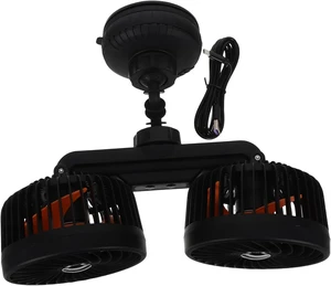 DECHOUS Dual Head 4000mah Car Cooling Fan Suction Cup Rechargeable DECHOUS Dual Head 4000mah Car Cooling Fan Suction Cup Rechargeable