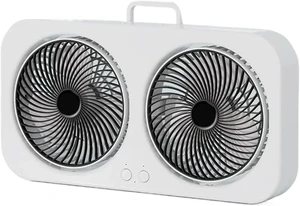 Dual-Head USB Desk Fan for Dorm & Office Dual-Head USB Desk Fan for Dorm & Office