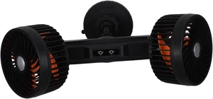 ULTECHNOVO Dual-head Car Ventilation Fan 4000mah Rechargeable Black Abs ULTECHNOVO Dual-head Car Ventilation Fan 4000mah Rechargeable Black Abs