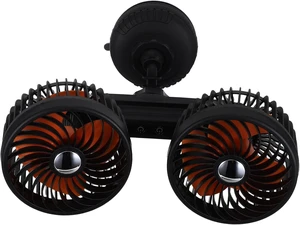 Adjustable Dual Head USB Powered Car Fan with Suction Cup Mount, 4000mah Rechargeable Battery, 3-speed Settings, 360° Rotation for Vehicle Cooling and Travel Camping Adjustable Dual Head USB Powered Car Fan with Suction Cup Mount, 4000mah Rechargeable Battery, 3-speed Settings, 360° Rotation for Vehicle Cooling and Travel Camping